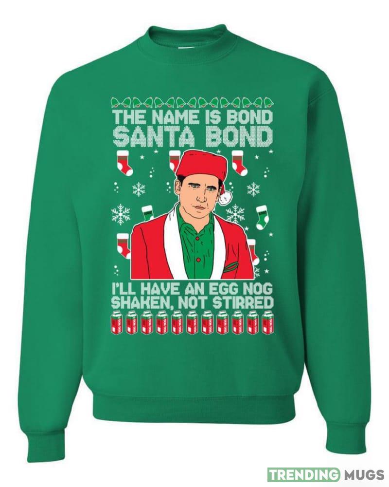 Michael Scott The Name is Bond Santa Bond Merry Sweater Sweatshirt For Men And Women Gift Ugly Christmas Dark Shirt Michael Scott The Name is Bond Santa Bond Merry Sweater Sweatshirt For Men And Women Gift Ugly Christmas Dark Shirt