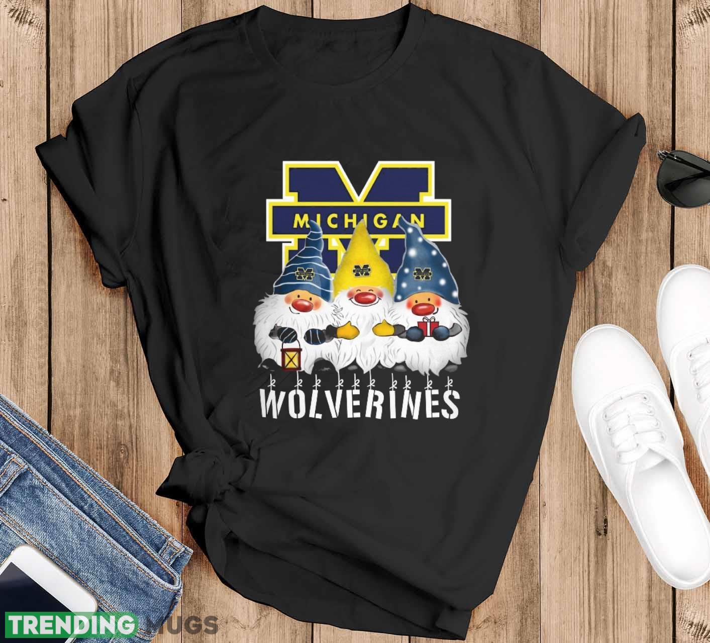 Michigan Wolverines Gnomies Christmas Funny Black T Shirt Sweatshirt For Fans - Black T-Shirt Michigan Wolverines Gnomies Christmas Funny Black T Shirt Sweatshirt For Fans - Black T-Shirt