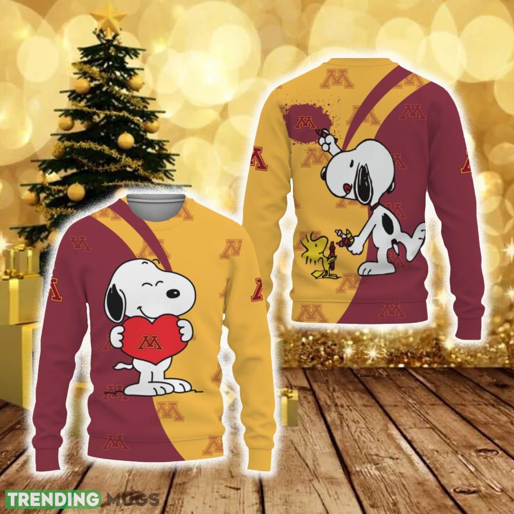 Minnesota Golden Gophers Snoopy Cute Heart American Sports Team Funny 3D Sweater For Men And Women Gift Christmas - Minnesota Golden Gophers Snoopy Cute Heart American Sports Team Funny 3D Sweater For Men And Women Gift Christmas Minnesota Golden Gophers Snoopy Cute Heart American Sports Team Funny 3D Sweater For Men And Women Gift Christmas - Minnesota Golden Gophers Snoopy Cute Heart American Sports Team Funny 3D Sweater For Men And Women Gift Christmas