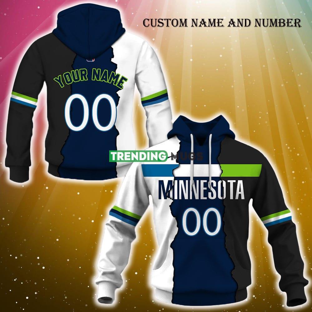 Minnesota Timberwolves NBA 3D Hoodie Zip Hoodie For Fans Christmas All Over Printed Custom Number And Name - Minnesota Timberwolves NBA 3D Hoodie AOP_2