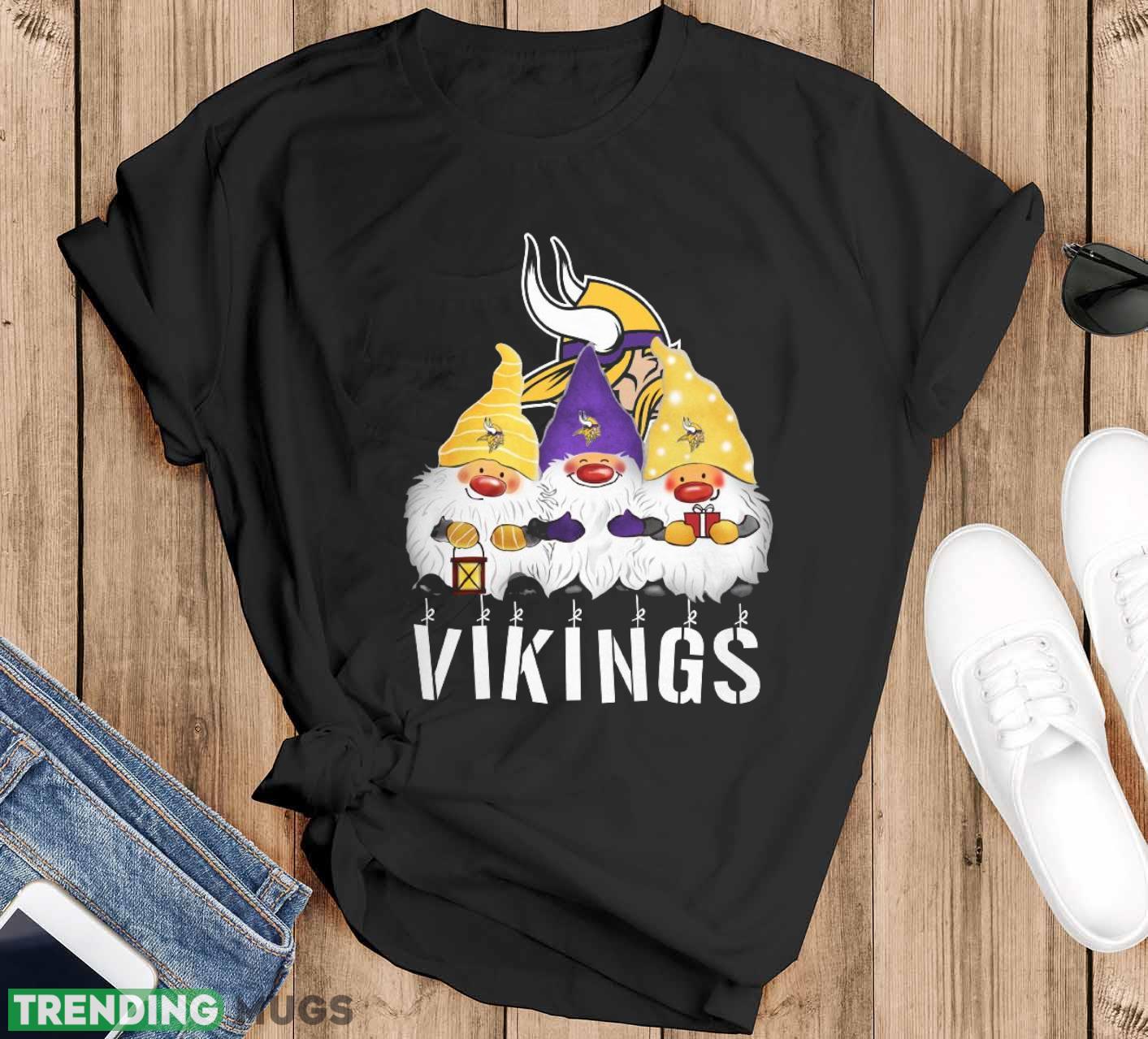 Minnesota Vikings Gnomies Christmas Funny Black T Shirt Sweatshirt For Fans - Black T-Shirt Minnesota Vikings Gnomies Christmas Funny Black T Shirt Sweatshirt For Fans - Black T-Shirt