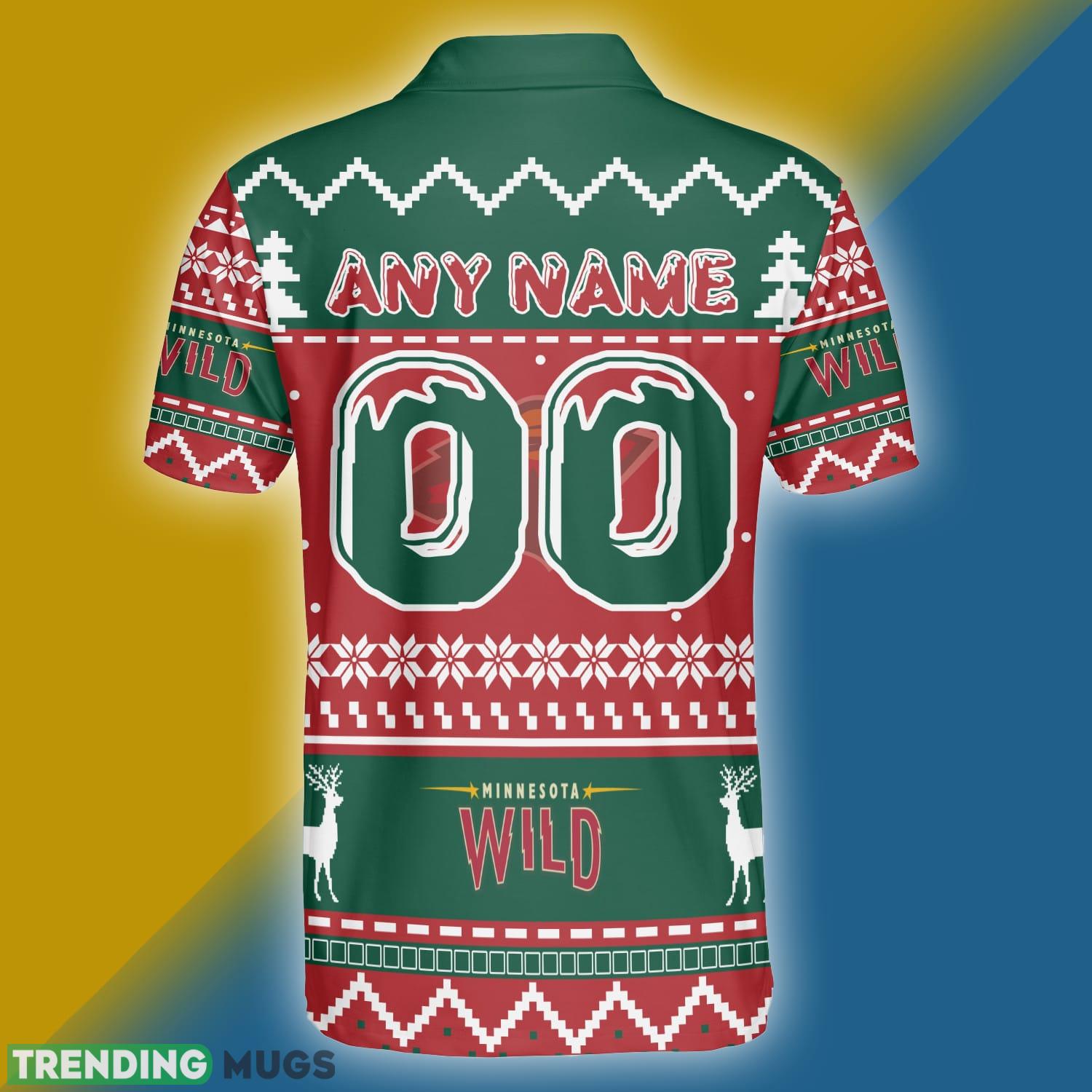 Minnesota Wild Custom Numer And Name Ugly Xmas Polo Shirt For Men Women Polo Shirt Minnesota Wild Custom Numer And Name Ugly Xmas Polo Shirt For Men Women Polo Shirt