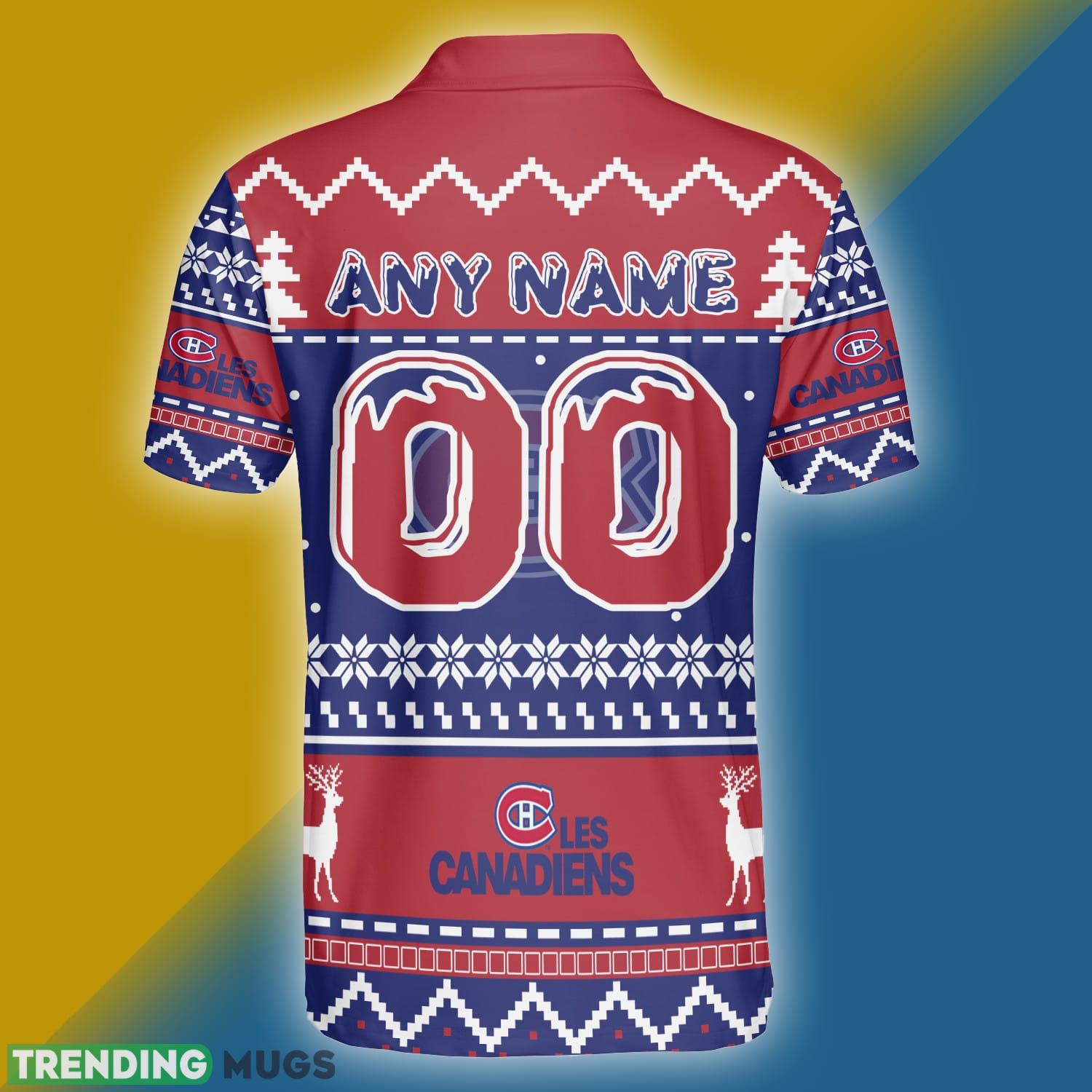 Montreal Canadiens Custom Numer And Name Ugly Xmas Polo Shirt For Men Women Polo Shirt Montreal Canadiens Custom Numer And Name Ugly Xmas Polo Shirt For Men Women Polo Shirt
