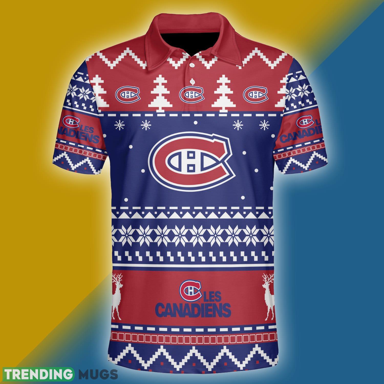 Montreal Canadiens Custom Numer And Name Ugly Xmas Polo Shirt For Men Women - Montreal Canadiens Custom Your Name & Number Ugly Christmas Polo Style_1 Montreal Canadiens Custom Numer And Name Ugly Xmas Polo Shirt For Men Women - Montreal Canadiens Custom Your Name & Number Ugly Christmas Polo Style_1