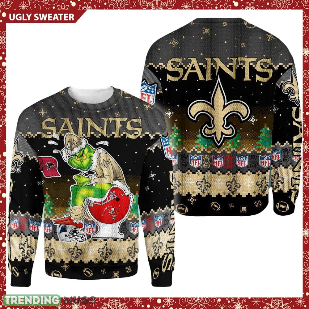 New Orleans Saints Funny Grinch Knitted Christmas 3D Sweater For Fans - New Orleans Saints Funny Grinch Knitted Christmas 3D Sweater For Fans New Orleans Saints Funny Grinch Knitted Christmas 3D Sweater For Fans - New Orleans Saints Funny Grinch Knitted Christmas 3D Sweater For Fans