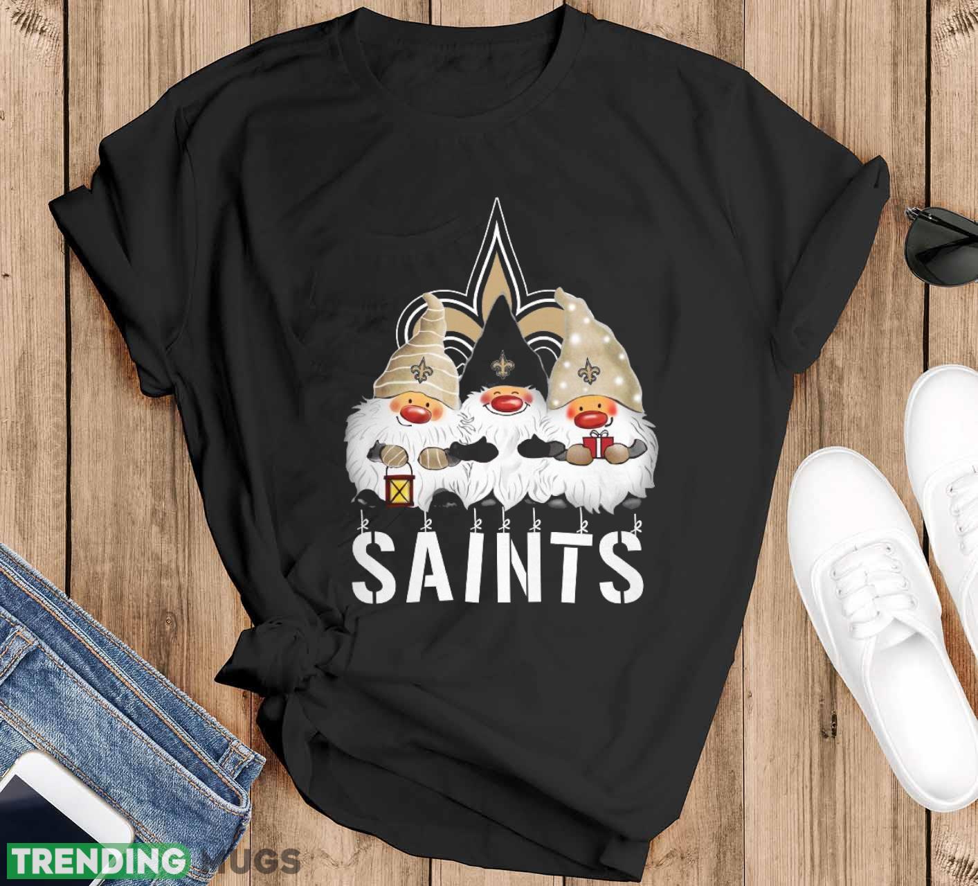 New Orleans Saints Gnomies Christmas Funny Black T Shirt Sweatshirt For Fans - Black T-Shirt New Orleans Saints Gnomies Christmas Funny Black T Shirt Sweatshirt For Fans - Black T-Shirt