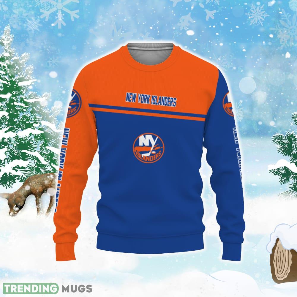 New York Islanders American Football Teams Ugly Christmas AOP Sweater 3D Sweater New York Islanders American Football Teams Ugly Christmas AOP Sweater 3D Sweater