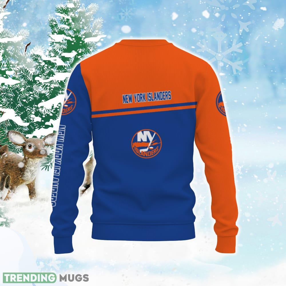 New York Islanders American Football Teams Ugly Christmas AOP Sweater 3D Sweater New York Islanders American Football Teams Ugly Christmas AOP Sweater 3D Sweater