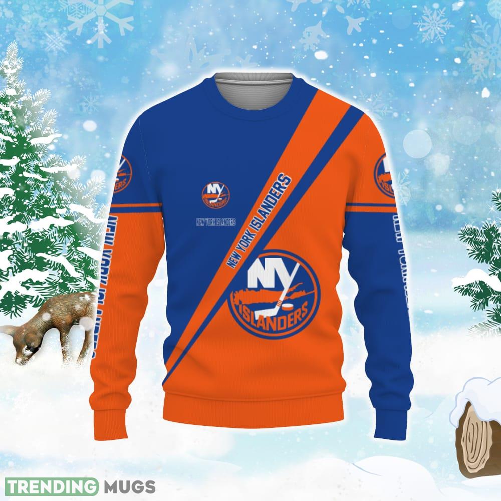 New York Islanders Style Ugly Christmas Sweater For Fans 3D Sweater New York Islanders Style Ugly Christmas Sweater For Fans 3D Sweater