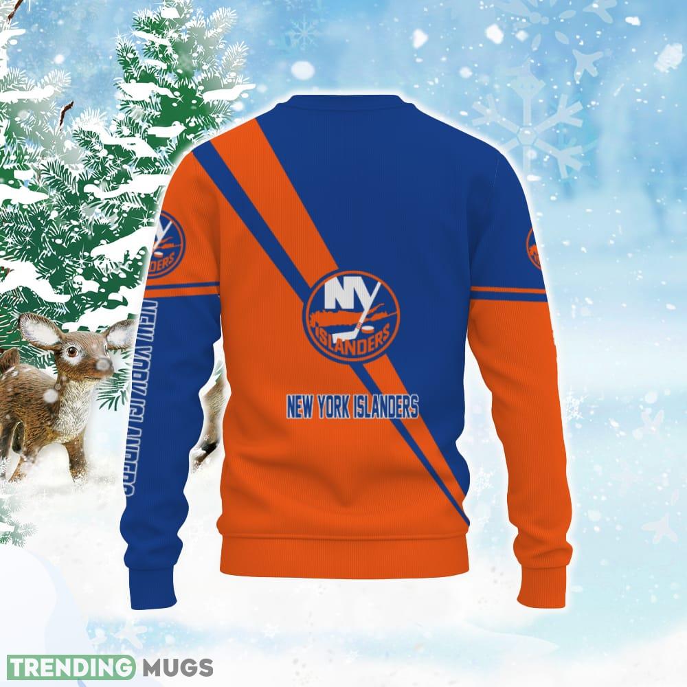New York Islanders Style Ugly Christmas Sweater For Fans 3D Sweater New York Islanders Style Ugly Christmas Sweater For Fans 3D Sweater