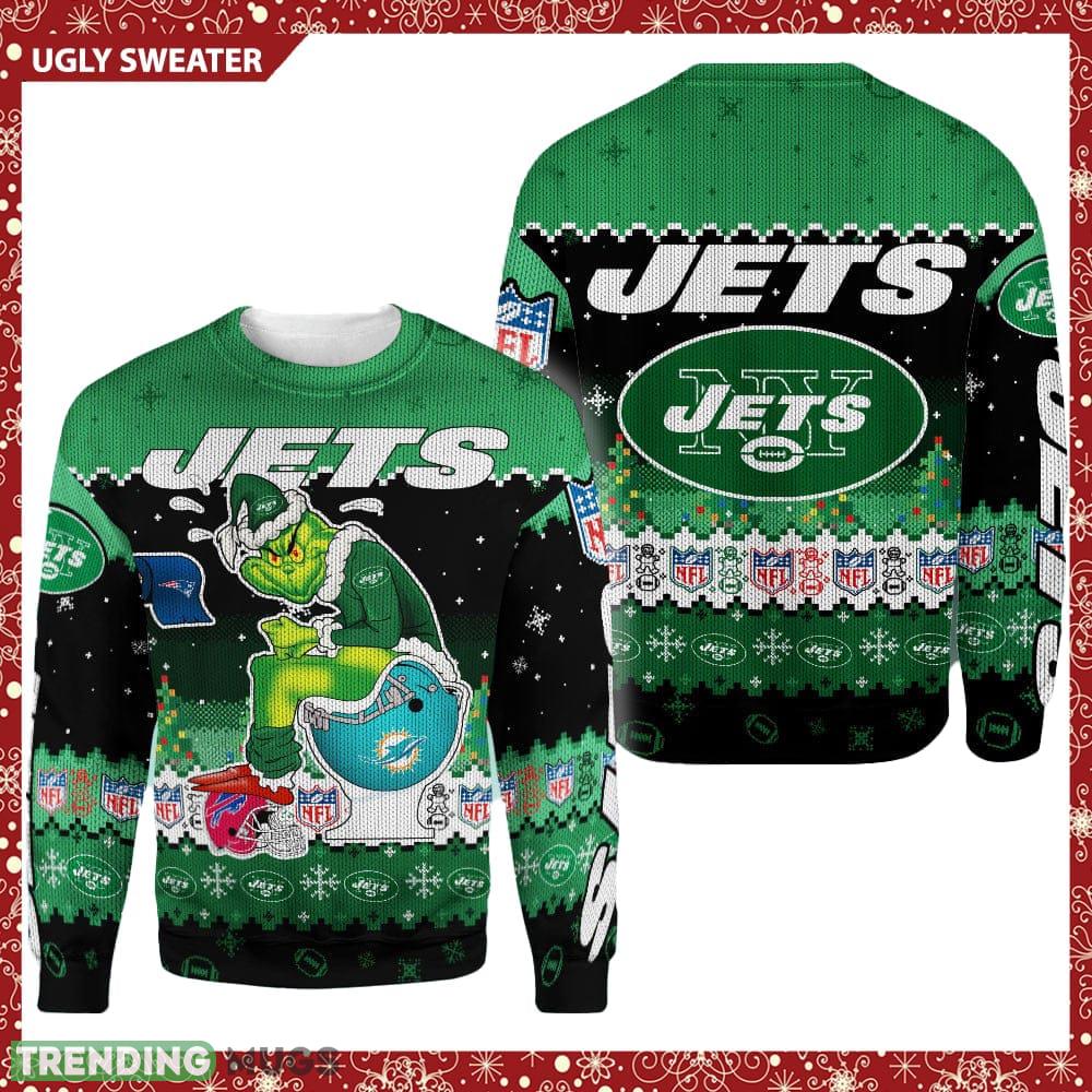 New York Jets Funny Grinch Knitted Christmas 3D Sweater For Fans - New York Jets Funny Grinch Knitted Christmas 3D Sweater For Fans New York Jets Funny Grinch Knitted Christmas 3D Sweater For Fans - New York Jets Funny Grinch Knitted Christmas 3D Sweater For Fans