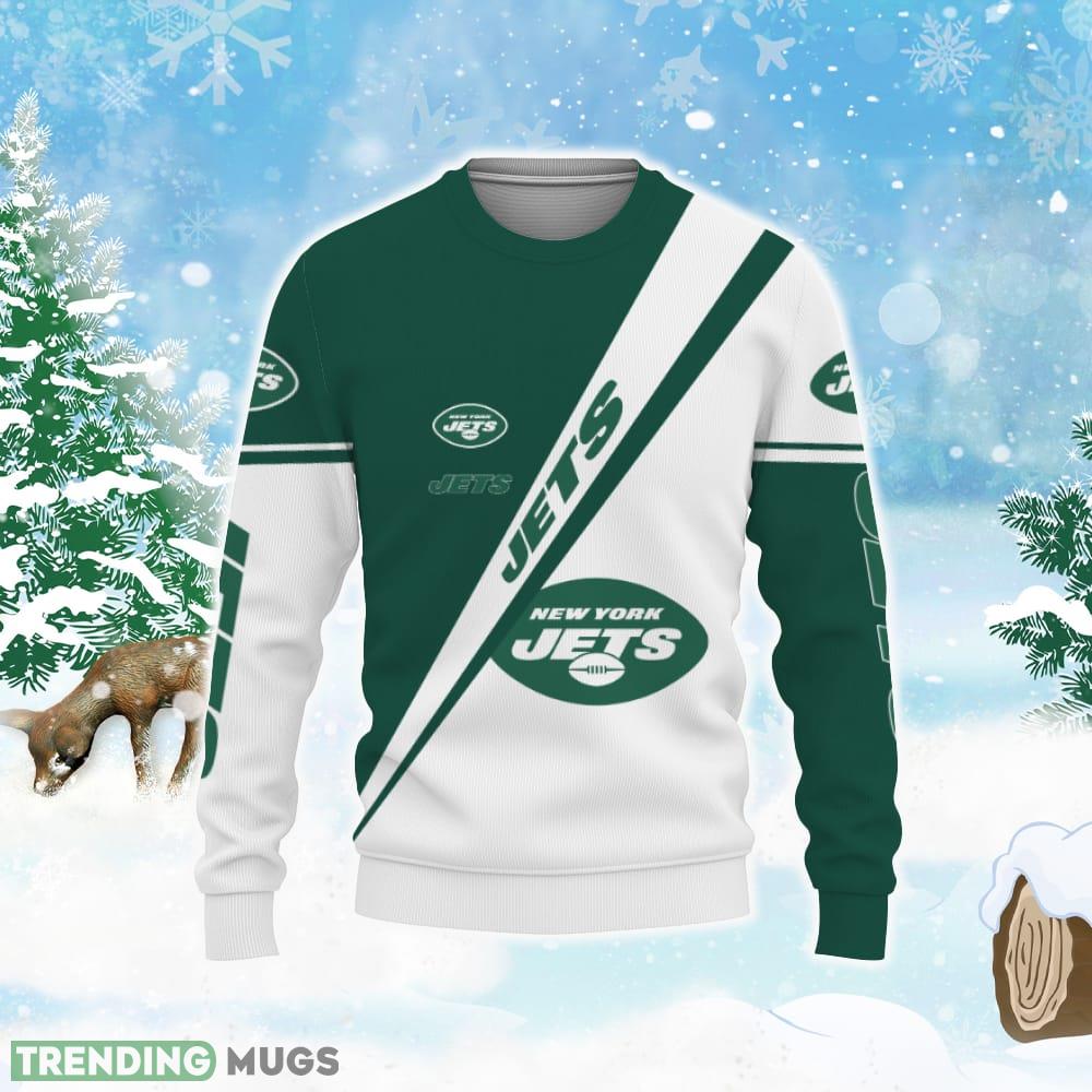 New York Jets Knitted Christmas Sweater All Over Print 3D Sweater New York Jets Knitted Christmas Sweater All Over Print 3D Sweater