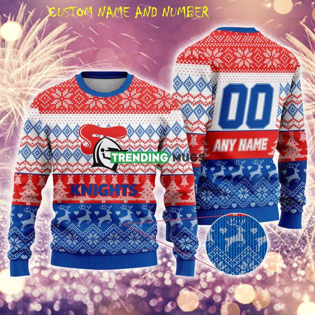 Newcastle Knights NRL Christmas Cute 3D Ugly Sweater Gift For Men And Women Custom Number And Name - Newcastle Knights NRL Christmas Cute 3D Ugly Sweater Gift For Men And Women Custom Number And Name Newcastle Knights NRL Christmas Cute 3D Ugly Sweater Gift For Men And Women Custom Number And Name - Newcastle Knights NRL Christmas Cute 3D Ugly Sweater Gift For Men And Women Custom Number And Name