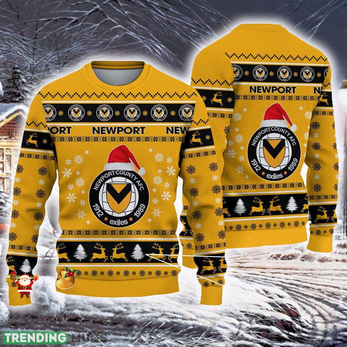 Newport County Efl Ugly Christmas 3D Sweater For Fans Gift Snow Flowers Christmas Tree Unisex - Newport County Efl Ugly Christmas 3D Sweater For Fans Gift Newport County Efl Ugly Christmas 3D Sweater For Fans Gift Snow Flowers Christmas Tree Unisex - Newport County Efl Ugly Christmas 3D Sweater For Fans Gift
