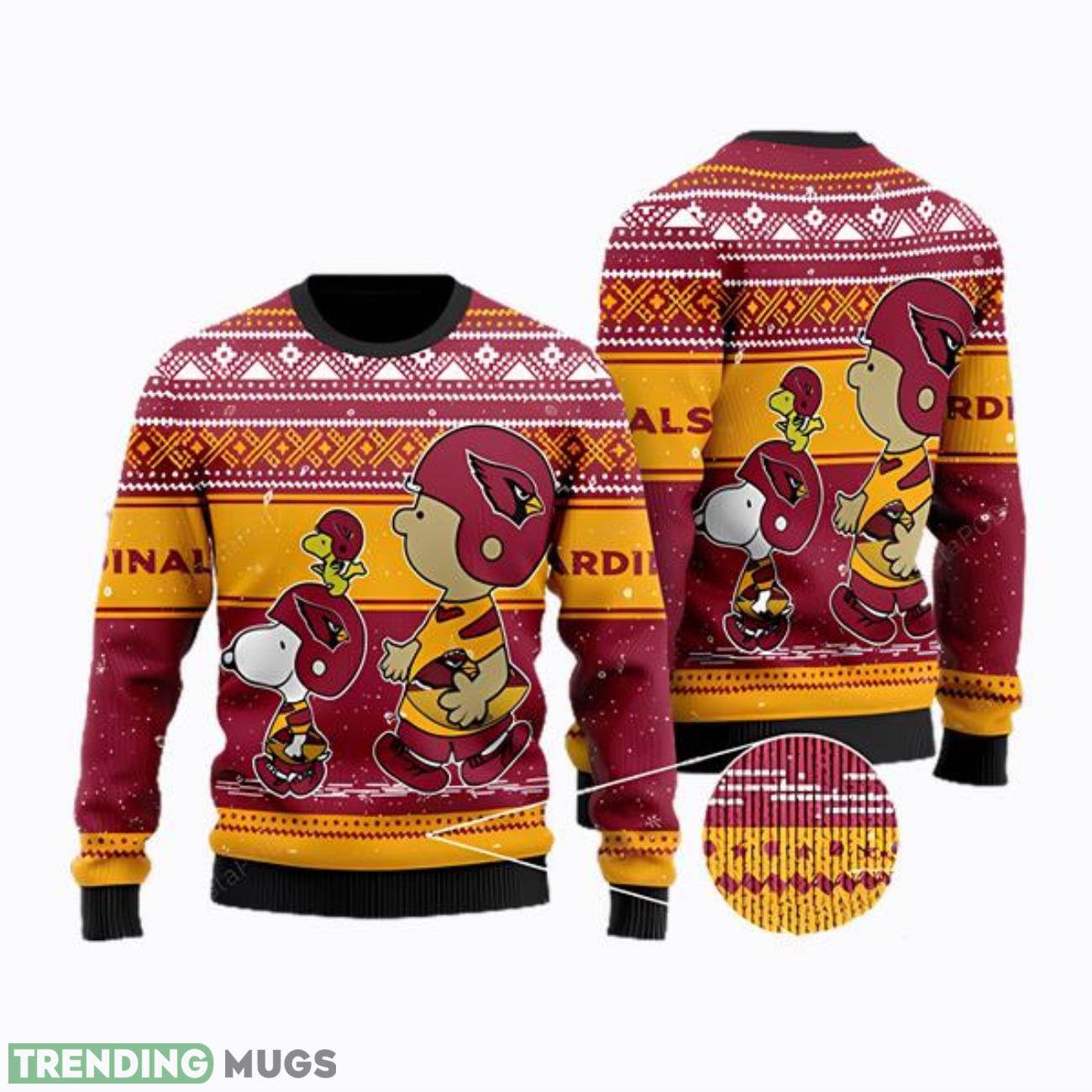 NFL Arizona Cardinals Snoopy Ugly Christmas Sweater Product Photo 1 NFL Arizona Cardinals Snoopy Ugly Christmas Sweater Product Photo 1