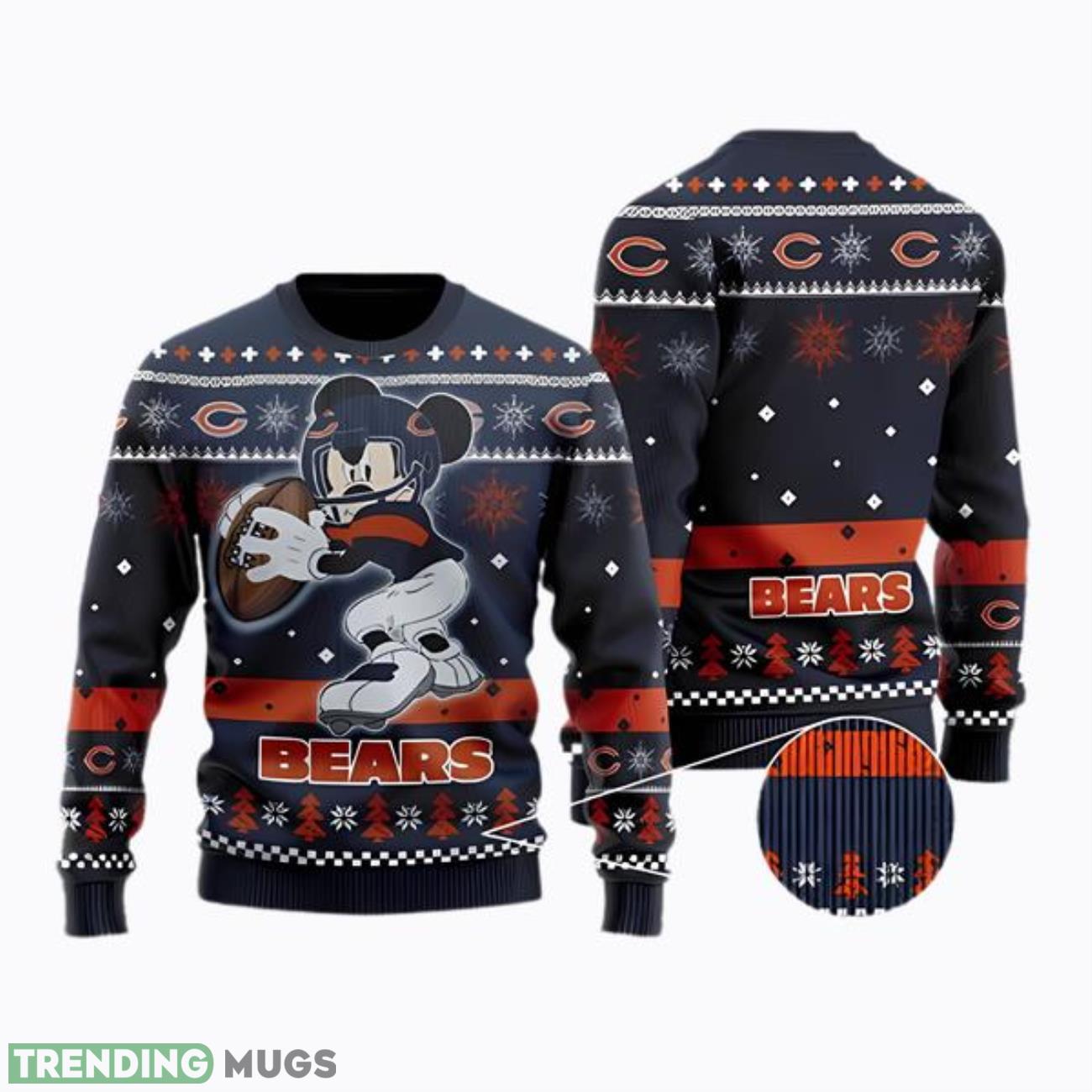 NFL Chicago Bears Pattern Ugly Christmas Sweater Product Photo 1 NFL Chicago Bears Pattern Ugly Christmas Sweater Product Photo 1