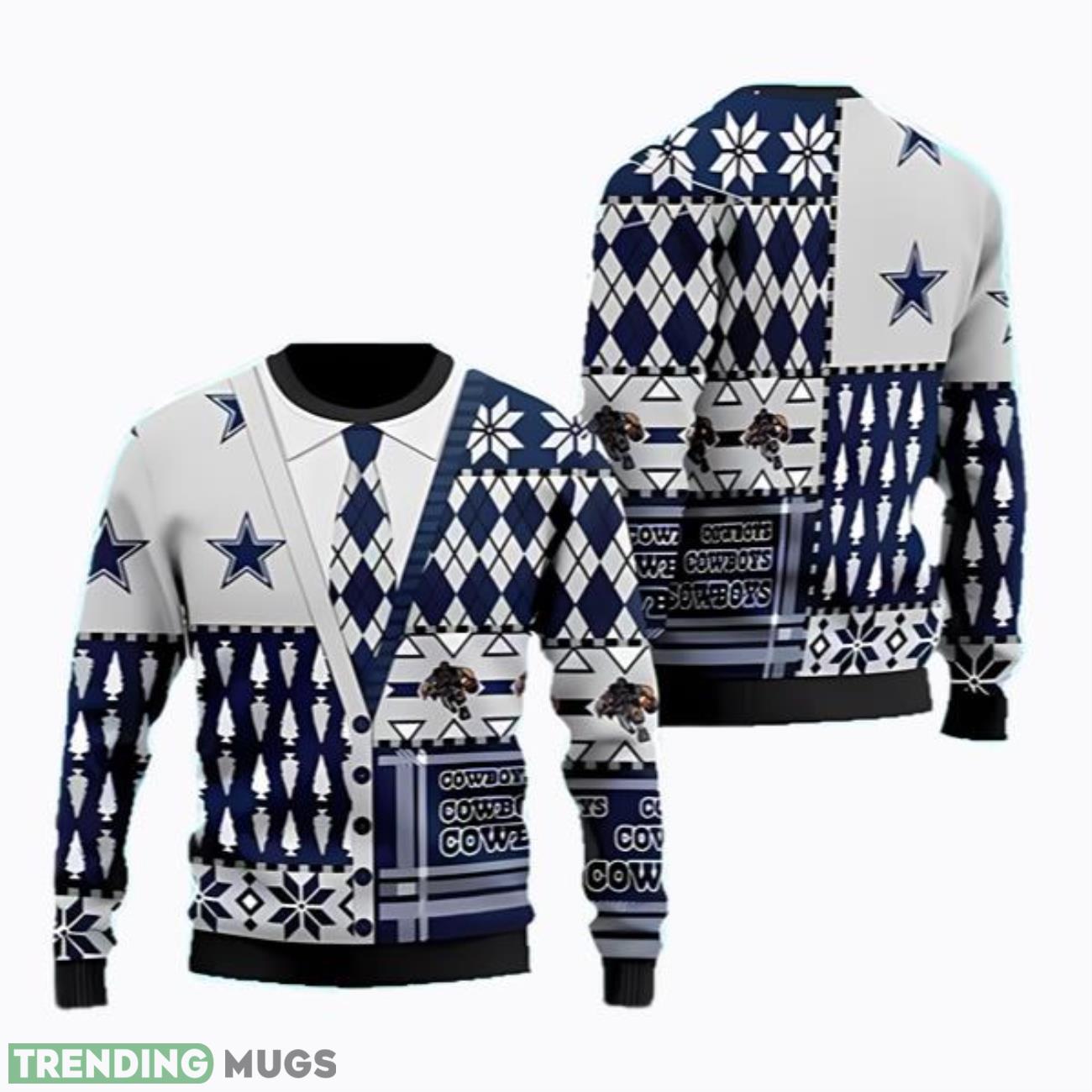 NFL Dallas Cowboys American Football Team Ugly Christmas Sweater Product Photo 1 NFL Dallas Cowboys American Football Team Ugly Christmas Sweater Product Photo 1