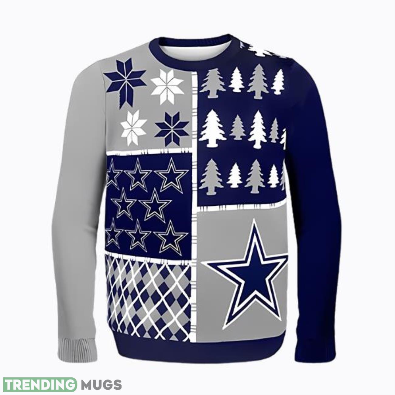 Nfl Dallas Cowboys Busy Block Ugly Christmas Sweater Product Photo 1 Nfl Dallas Cowboys Busy Block Ugly Christmas Sweater Product Photo 1