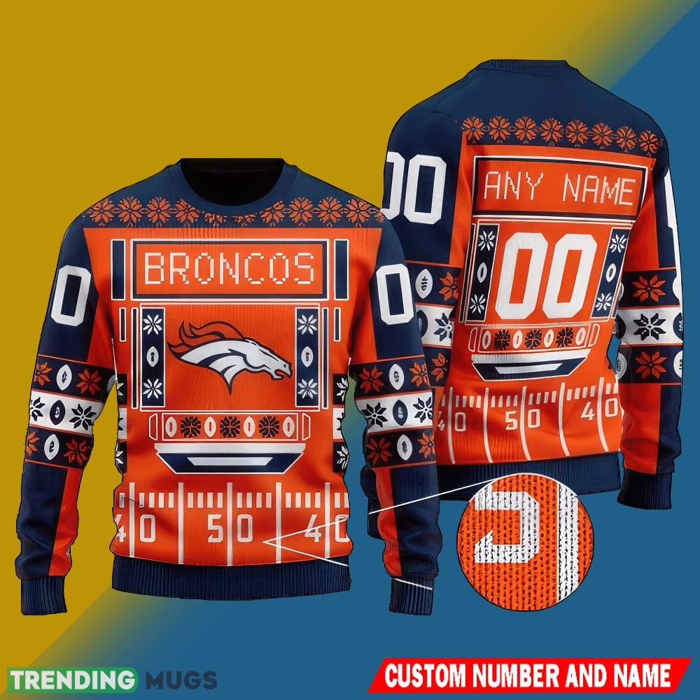 NFL Denver Broncos Christmas Stylish All Over Print Knitted Sweater Custom Number And Name - NFL Denver Broncos Christmas Stylish All Over Print Knitted Sweater Custom Number And Name NFL Denver Broncos Christmas Stylish All Over Print Knitted Sweater Custom Number And Name - NFL Denver Broncos Christmas Stylish All Over Print Knitted Sweater Custom Number And Name