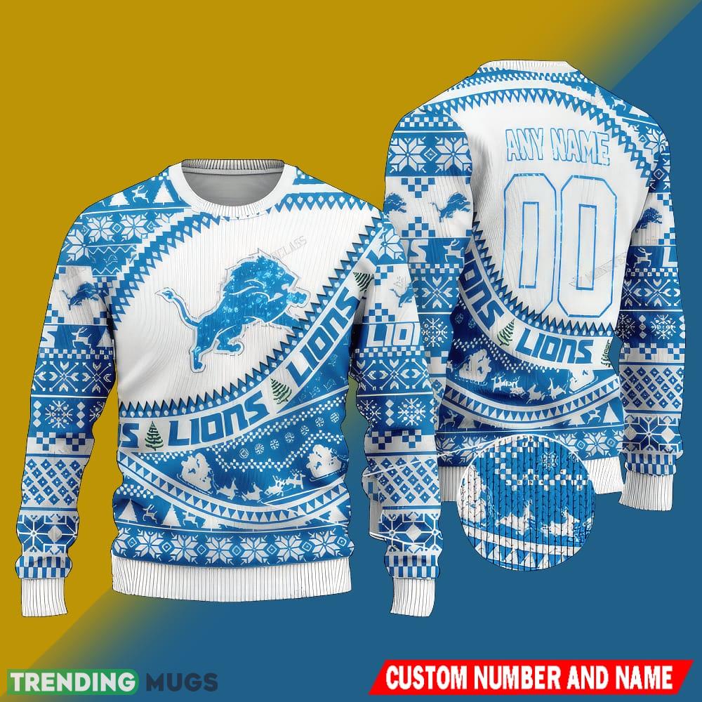 NFL Detroit Lions Christmas Yuletide 3D Knitted Sweater Custom Number And Name - NFL Detroit Lions Christmas Yuletide 3D Knitted Sweater Custom Number And Name NFL Detroit Lions Christmas Yuletide 3D Knitted Sweater Custom Number And Name - NFL Detroit Lions Christmas Yuletide 3D Knitted Sweater Custom Number And Name
