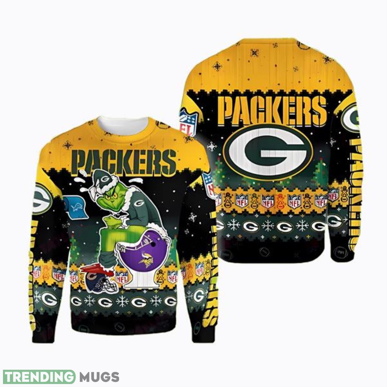 NFL Green Bay Packers Grinch Ugly Xmas Sweaters Product Photo 1 NFL Green Bay Packers Grinch Ugly Xmas Sweaters Product Photo 1