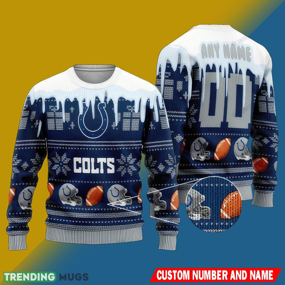 NFL Indianapolis Colts Christmas Freezing 3D Ugly Sweater Custom Number And Name - NFL Indianapolis Colts Christmas Freezing 3D Ugly Sweater Custom Number And Name NFL Indianapolis Colts Christmas Freezing 3D Ugly Sweater Custom Number And Name - NFL Indianapolis Colts Christmas Freezing 3D Ugly Sweater Custom Number And Name