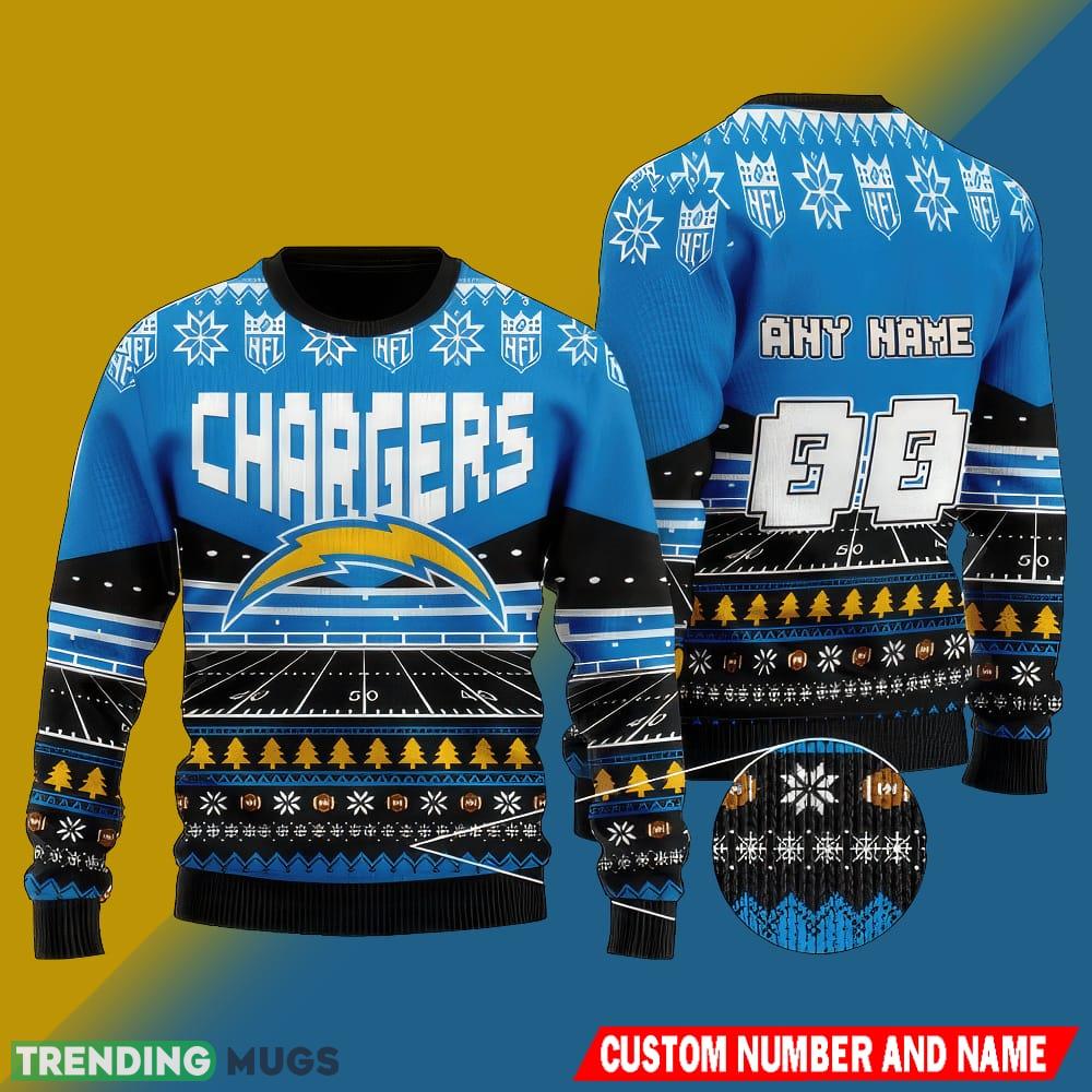 NFL Los Angeles Chargers Christmas Angelic AOP Knitted Sweater Custom Number And Name - NFL Los Angeles Chargers Christmas Angelic AOP Knitted Sweater Custom Number And Name NFL Los Angeles Chargers Christmas Angelic AOP Knitted Sweater Custom Number And Name - NFL Los Angeles Chargers Christmas Angelic AOP Knitted Sweater Custom Number And Name