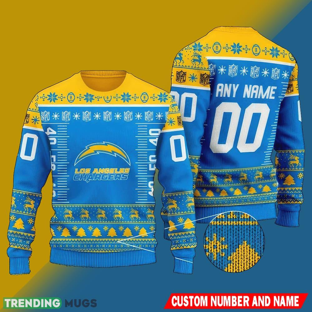 NFL Los Angeles Chargers Christmas Hibernation AOP Ugly Sweater Custom Number And Name - NFL Los Angeles Chargers Christmas Hibernation AOP Ugly Sweater Custom Number And Name NFL Los Angeles Chargers Christmas Hibernation AOP Ugly Sweater Custom Number And Name - NFL Los Angeles Chargers Christmas Hibernation AOP Ugly Sweater Custom Number And Name