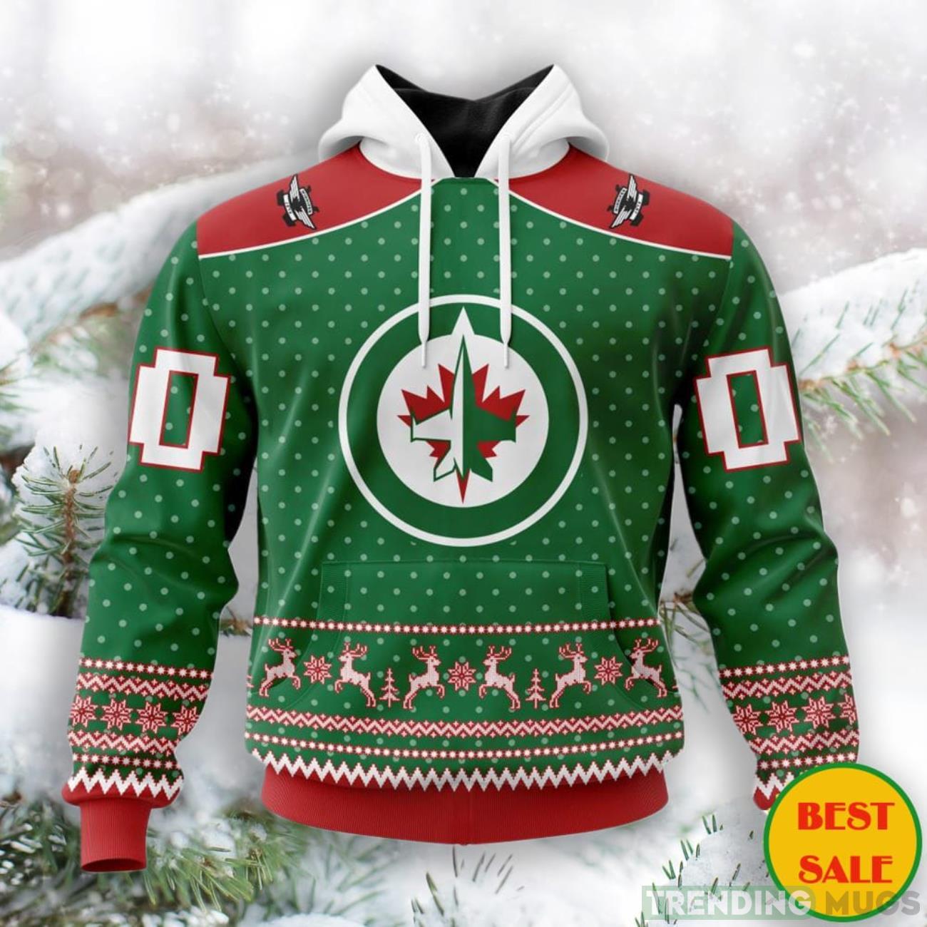 NHL Winnipeg Jets 3D Christmas Hoodie Custom Name And Number Special Gift For Fans Product Photo 1 NHL Winnipeg Jets 3D Christmas Hoodie Custom Name And Number Special Gift For Fans Product Photo 1
