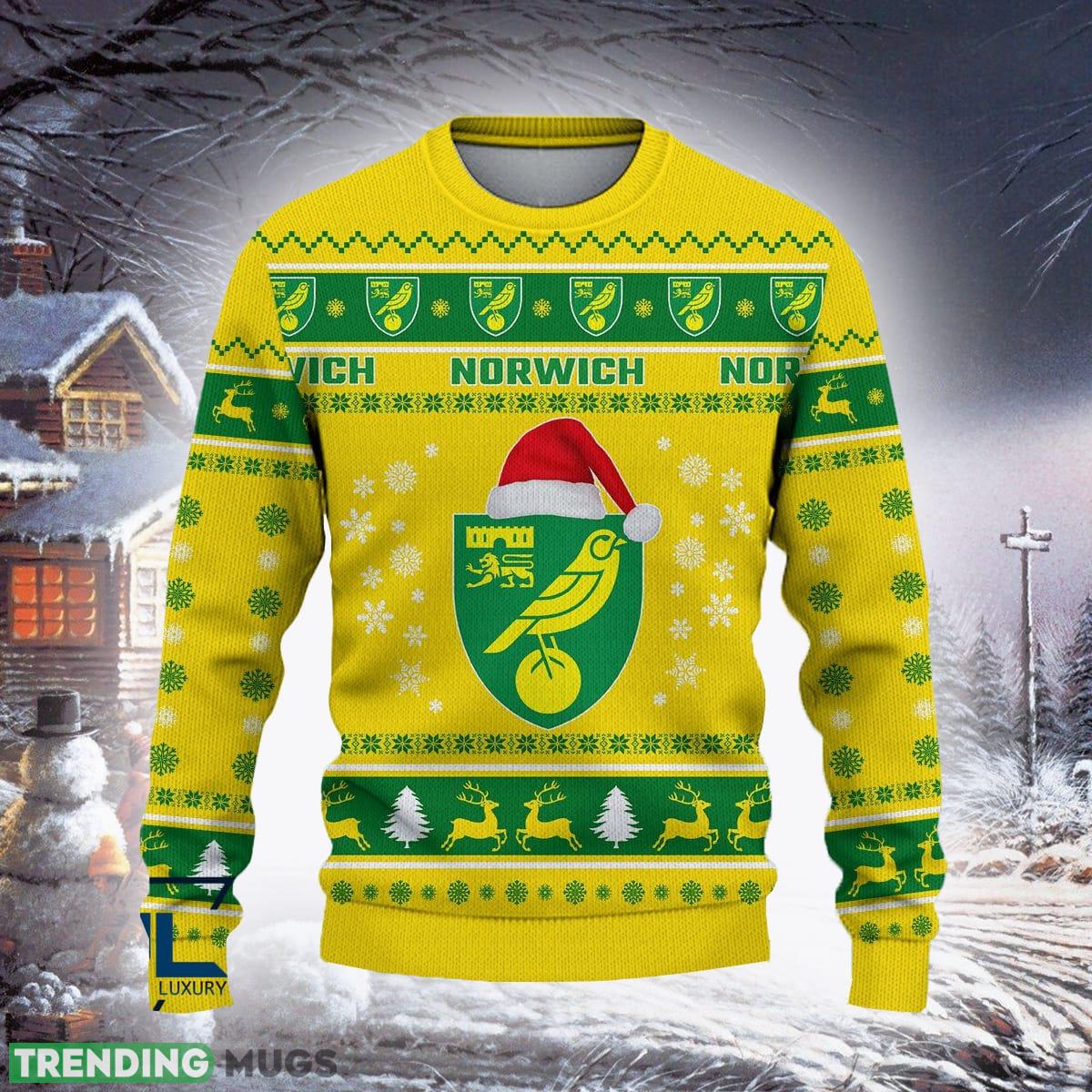 Norwich City Gift Efl Logo Team Ugly Christmas Sweater For Fans Gift Unisex Sweatshirt - Norwich City Islander Efl Ugly Christmas Sweater For Fans Gift Norwich City Gift Efl Logo Team Ugly Christmas Sweater For Fans Gift Unisex Sweatshirt - Norwich City Islander Efl Ugly Christmas Sweater For Fans Gift
