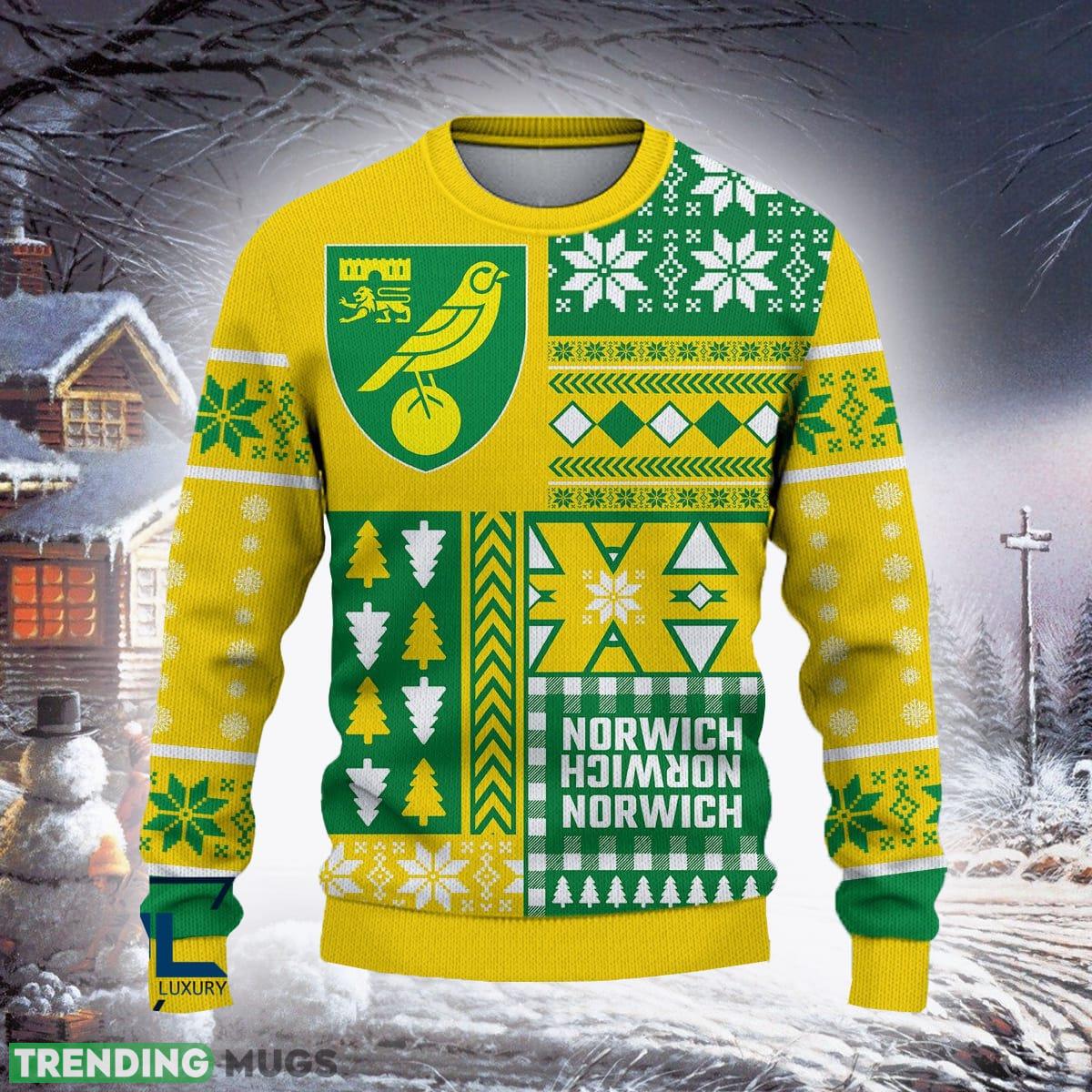 Norwich City Party Efl Logo Team Ugly Christmas Sweater For Fans Gift Unisex Sweatshirt - Norwich City Coconut Efl Ugly Christmas Sweater For Fans Gift Norwich City Party Efl Logo Team Ugly Christmas Sweater For Fans Gift Unisex Sweatshirt - Norwich City Coconut Efl Ugly Christmas Sweater For Fans Gift