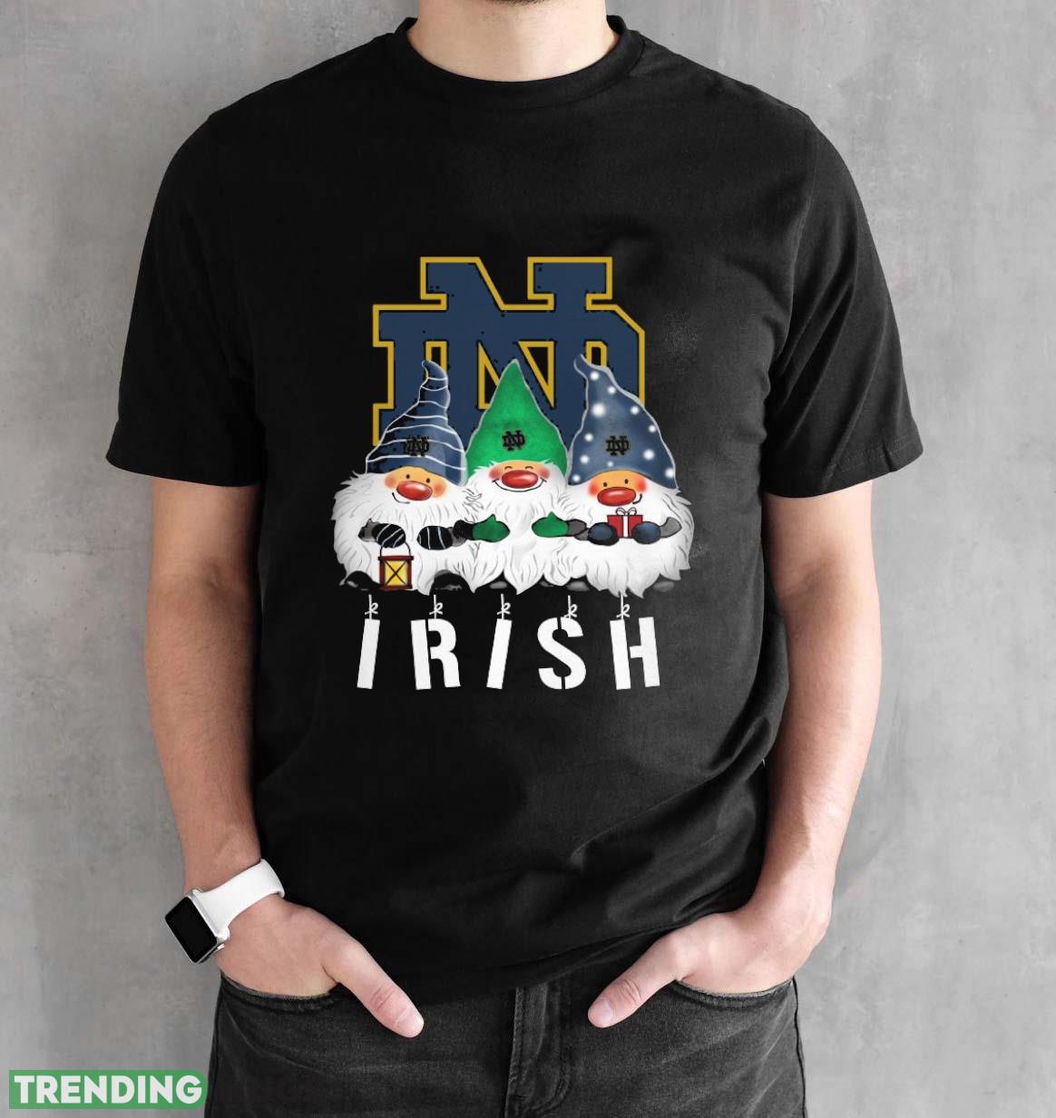 Notre Dame Fighting Irish Gnomies Christmas Funny Black T Shirt Sweatshirt For Fans Dark Shirt Notre Dame Fighting Irish Gnomies Christmas Funny Black T Shirt Sweatshirt For Fans Dark Shirt