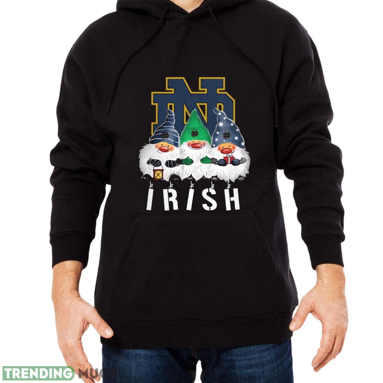 Notre Dame Fighting Irish Gnomies Christmas Funny Black T Shirt Sweatshirt For Fans Dark Shirt Notre Dame Fighting Irish Gnomies Christmas Funny Black T Shirt Sweatshirt For Fans Dark Shirt