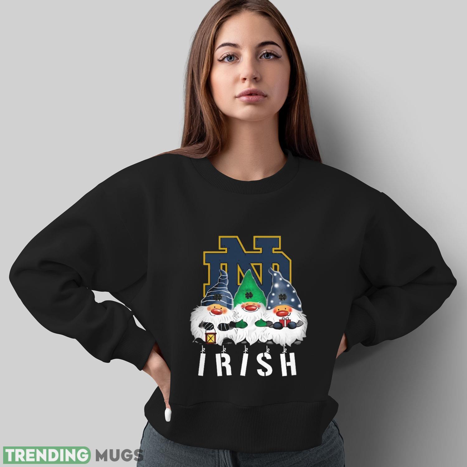 Notre Dame Fighting Irish Gnomies Christmas Funny Black T Shirt Sweatshirt For Fans Dark Shirt Notre Dame Fighting Irish Gnomies Christmas Funny Black T Shirt Sweatshirt For Fans Dark Shirt