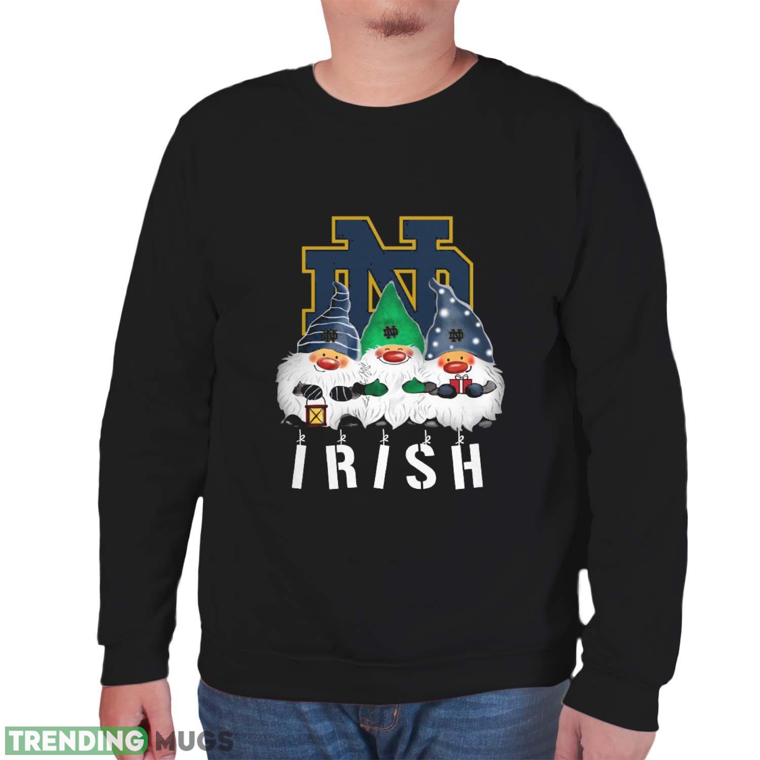 Notre Dame Fighting Irish Gnomies Christmas Funny Black T Shirt Sweatshirt For Fans Dark Shirt Notre Dame Fighting Irish Gnomies Christmas Funny Black T Shirt Sweatshirt For Fans Dark Shirt