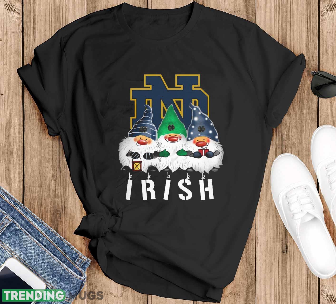 Notre Dame Fighting Irish Gnomies Christmas Funny Black T Shirt Sweatshirt For Fans - Black T-Shirt Notre Dame Fighting Irish Gnomies Christmas Funny Black T Shirt Sweatshirt For Fans - Black T-Shirt