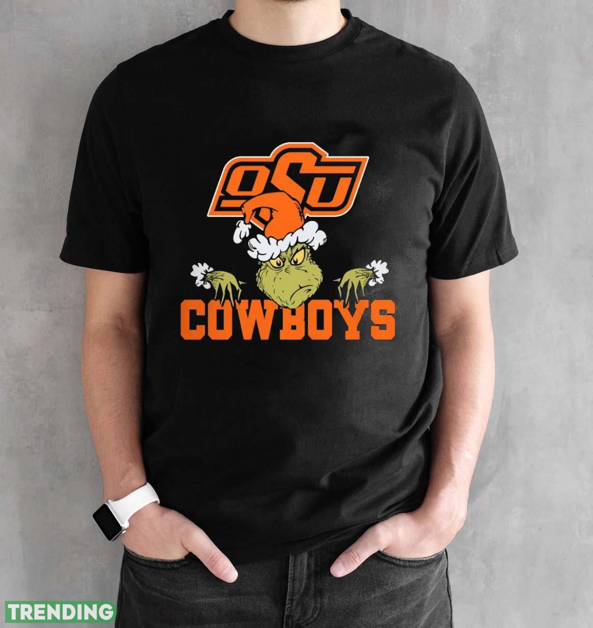 Oklahoma State Cowboys Grinch Funny Black T Shirt Sweatshirt For Fans Dark Shirt Oklahoma State Cowboys Grinch Funny Black T Shirt Sweatshirt For Fans Dark Shirt