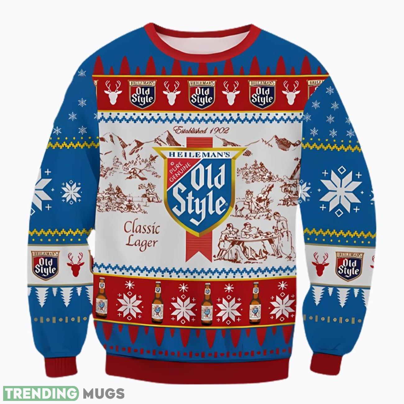 Old Style Beer Christmas Unisex Crewneck Sweater Gifts Product Photo 1 Old Style Beer Christmas Unisex Crewneck Sweater Gifts Product Photo 1