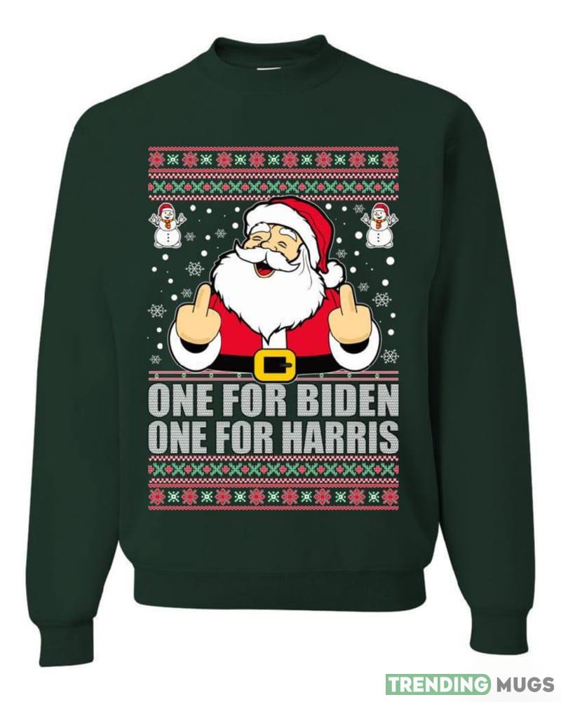 One For Biden One For Harris Santa Merry Sweater Sweatshirt For Men And Women Gift Ugly Christmas Dark Shirt One For Biden One For Harris Santa Merry Sweater Sweatshirt For Men And Women Gift Ugly Christmas Dark Shirt