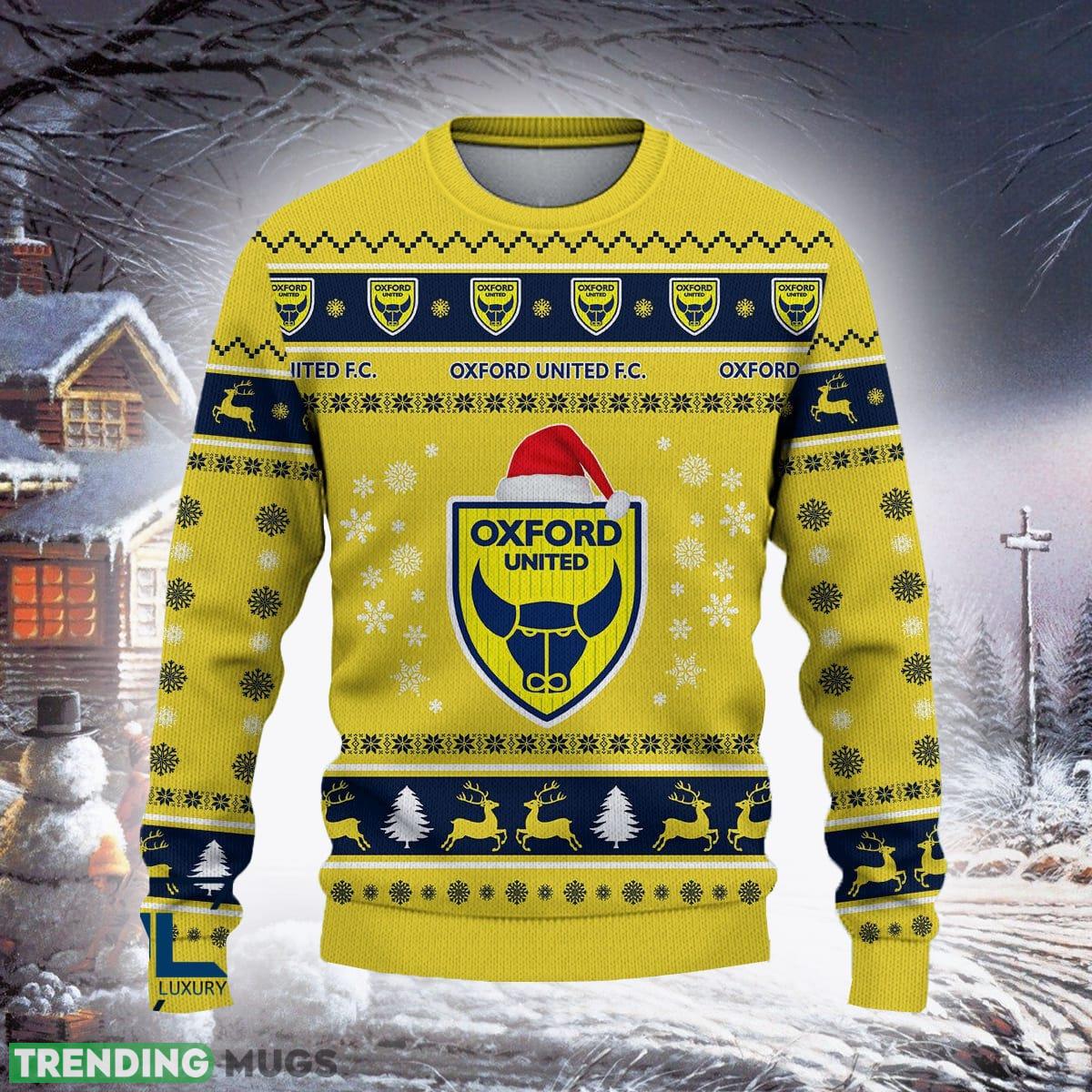 Oxford United F.C Cruise Efl Logo Team Ugly Christmas Sweater For Fans Gift Unisex Sweatshirt 3D Sweater Oxford United F.C Cruise Efl Logo Team Ugly Christmas Sweater For Fans Gift Unisex Sweatshirt 3D Sweater