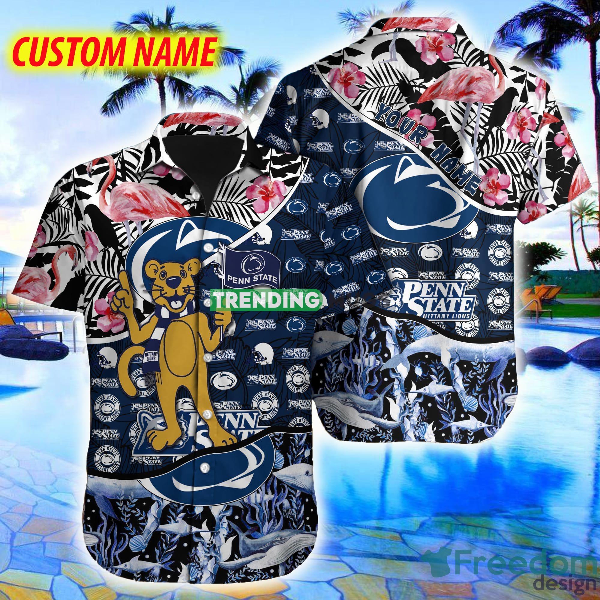 Penn State Nittany Lions NCAA Custom Name Flamingo Flower Pink Logo Funny Hawaiian Shirt - Penn State Nittany Lions NCAA Custom Name Flamingo Flower Pink Logo Funny Hawaiian Shirt Penn State Nittany Lions NCAA Custom Name Flamingo Flower Pink Logo Funny Hawaiian Shirt - Penn State Nittany Lions NCAA Custom Name Flamingo Flower Pink Logo Funny Hawaiian Shirt