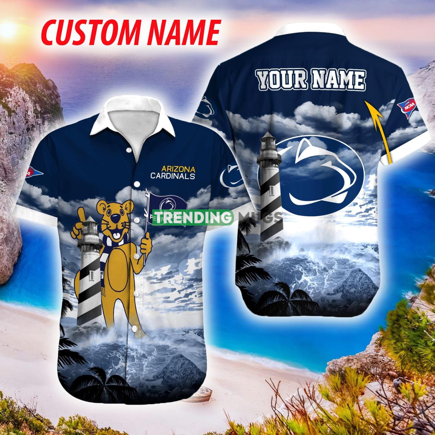 Penn State Nittany Lions NCAA Hawaiian Shirt Logo Fans Gift Beach For Men And Women Custom Name - Penn State Nittany Lions NCAA Hawaiian Shirt_1 Penn State Nittany Lions NCAA Hawaiian Shirt Logo Fans Gift Beach For Men And Women Custom Name - Penn State Nittany Lions NCAA Hawaiian Shirt_1