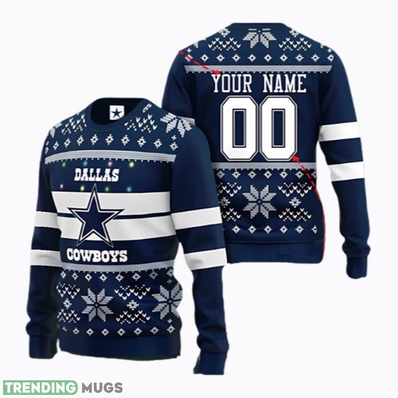 Personalised NFL Dallas Cowboys Christmas Sweater Gift Product Photo 1 Personalised NFL Dallas Cowboys Christmas Sweater Gift Product Photo 1
