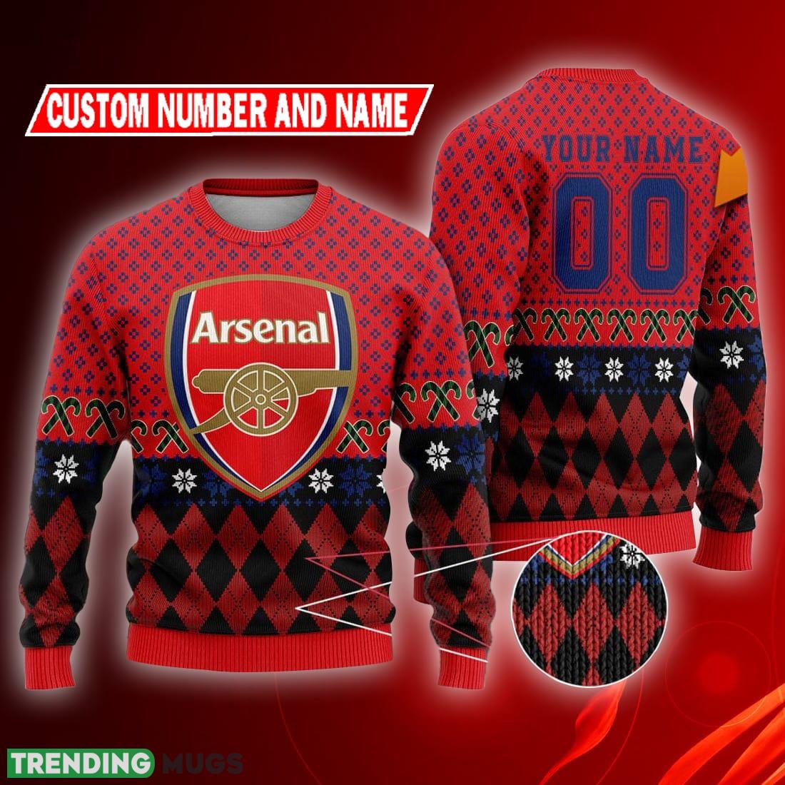 Personalized Arsenal 3D Ugly Christmas Sweater - Personalized Arsenal 3D Ugly Christmas Sweater Personalized Arsenal 3D Ugly Christmas Sweater - Personalized Arsenal 3D Ugly Christmas Sweater