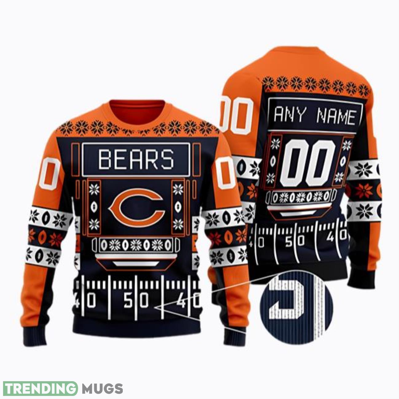 Personalized Chicago Bears Ugly Christmas Sweater Product Photo 1 Personalized Chicago Bears Ugly Christmas Sweater Product Photo 1