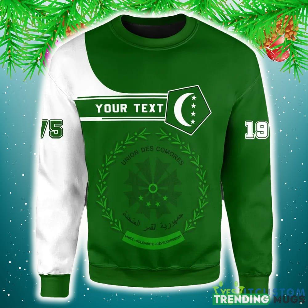 Personalized Comoros Green Yellow 3D Sweater Community Logo Funny Gift For Men And Women Christmas Holiday 3D Sweater Personalized Comoros Green Yellow 3D Sweater Community Logo Funny Gift For Men And Women Christmas Holiday 3D Sweater