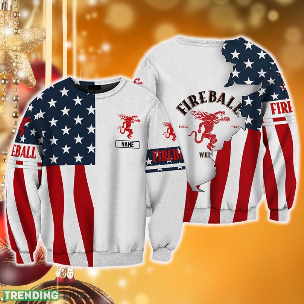 Personalized Fireball Whisky USA Flag 3D Sweater Sweatshirt AOP For Christmas Gift Men And Women - Personalized Fireball Whisky USA Flag T-shirt & Sweatshirt_2 Personalized Fireball Whisky USA Flag 3D Sweater Sweatshirt AOP For Christmas Gift Men And Women - Personalized Fireball Whisky USA Flag T-shirt & Sweatshirt_2