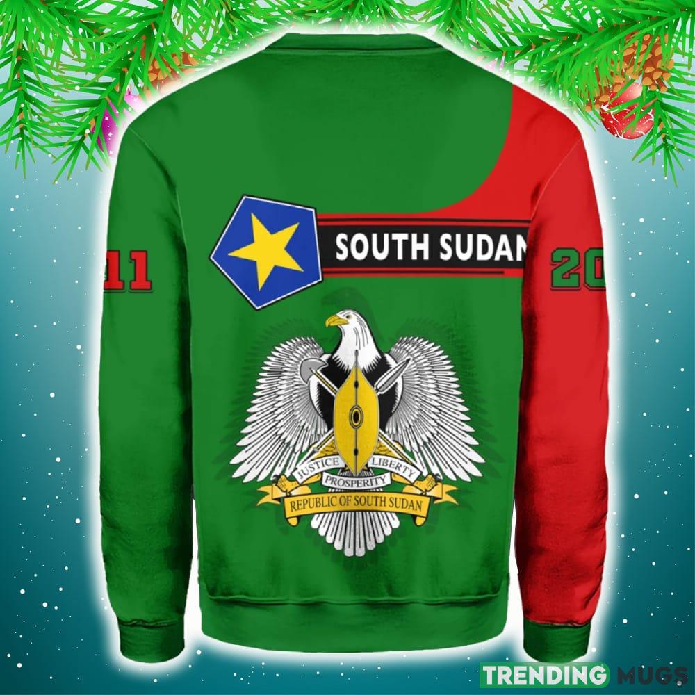 Personalized South Sudan Green Yellow 3D Sweater Community Logo Funny Gift For Men And Women Christmas Holiday 3D Sweater Personalized South Sudan Green Yellow 3D Sweater Community Logo Funny Gift For Men And Women Christmas Holiday 3D Sweater