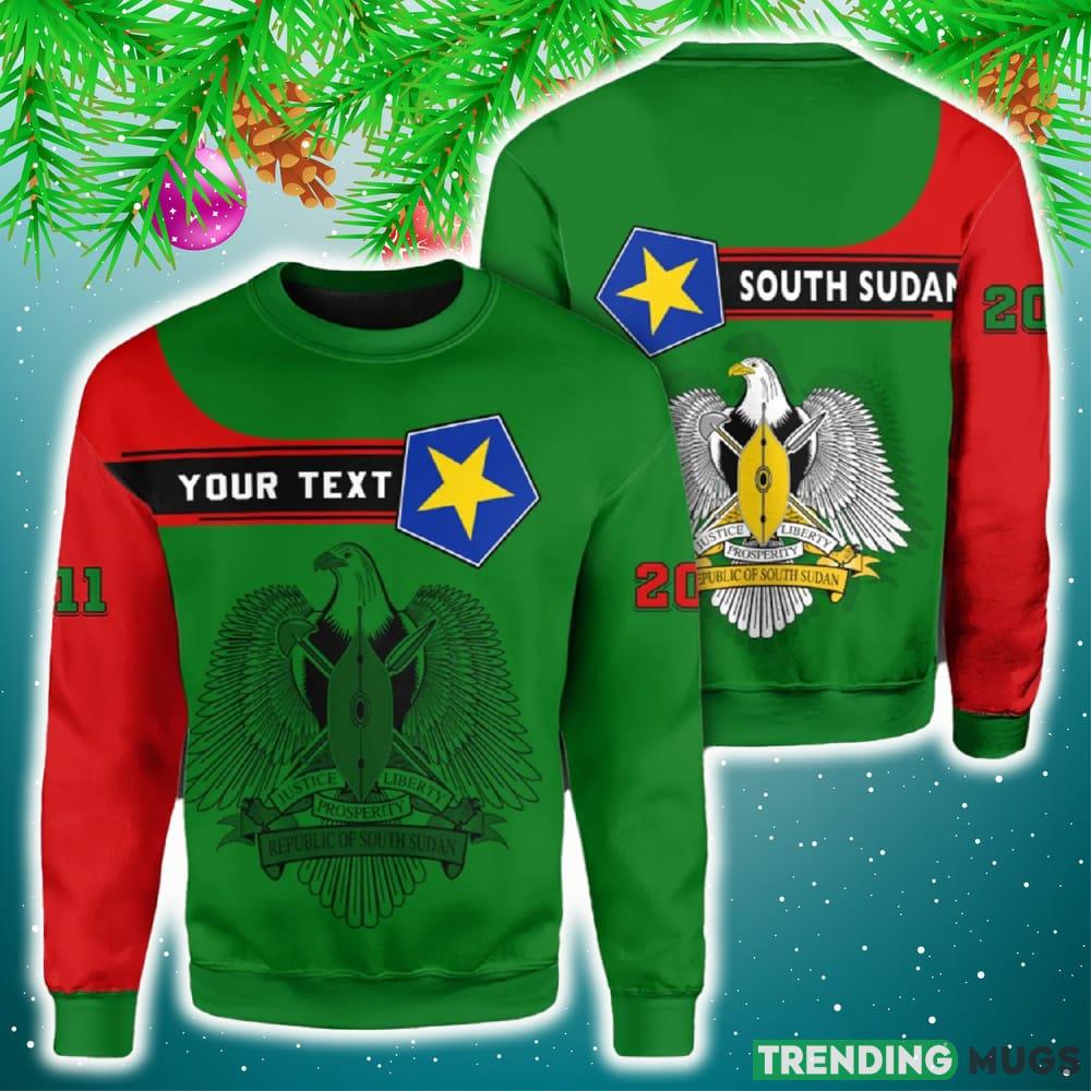 Personalized South Sudan Green Yellow 3D Sweater Community Logo Funny Gift For Men And Women Christmas Holiday - South Sudan 3D Sweater Christmas_1 Personalized South Sudan Green Yellow 3D Sweater Community Logo Funny Gift For Men And Women Christmas Holiday - South Sudan 3D Sweater Christmas_1