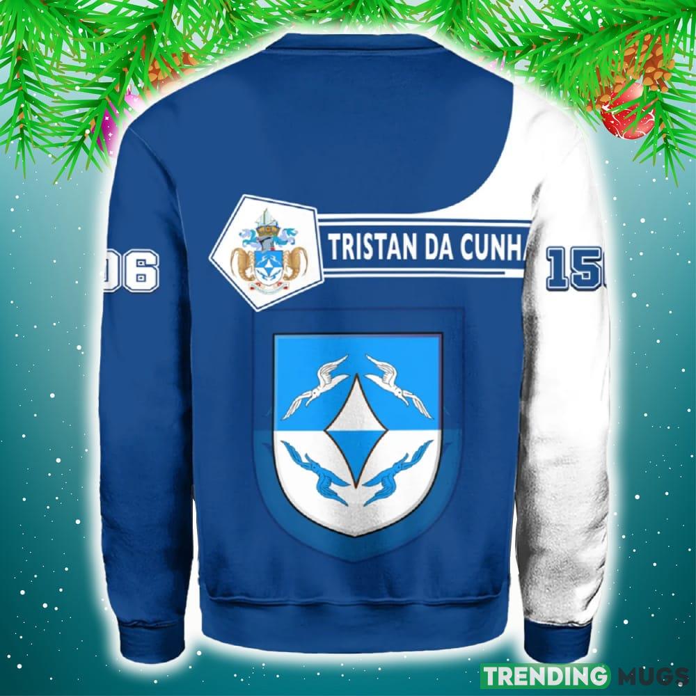 Personalized Tristan Da Cunha Blue 3D Sweater Community Logo Funny Gift For Men And Women Christmas Holiday 3D Sweater Personalized Tristan Da Cunha Blue 3D Sweater Community Logo Funny Gift For Men And Women Christmas Holiday 3D Sweater